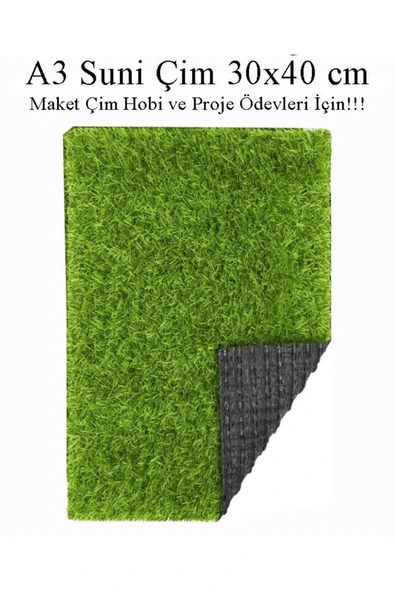 TİFOYS (  1 Adet )  Yapay Çim A3 30x40 Cm A3 Boyutunda Maket Çim Dekorati Yapay Çim Halı Teraryum Suni Çim ürün görseli 1