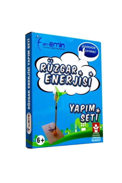 Emin İş Eğitimi Rüzgar Enerjisi Yapım Seti Deney Malzemesi - Emin Iş Rüzgar Gülü ürün görseli 1