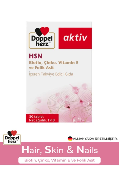 Doppelherz Akitv HSN Hair,Skin,Nail 30 Tablet ürün görseli 1