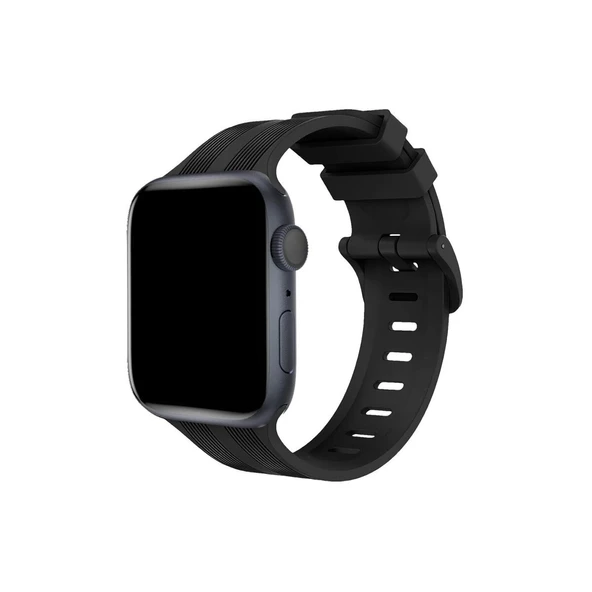 Watch 38mm Kr408 Çizgili Kordon (saat Değildir) - Siyah ürün görseli 1