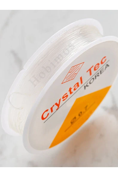 TİFOYS Şeffaf Görünmez Esnek Lastikli 0,7 Mm Silikon Misina- Karton Maske Elişi Takı Tespih İpi ürün görseli 1