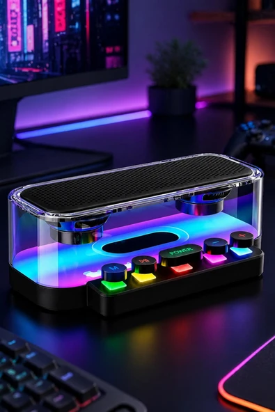 Jrl Z6 RGB Işıklı Kablosuz Bluetooth Hoparlör - Mekanik Klavye Tuşlu, Speaker ürün görseli 1