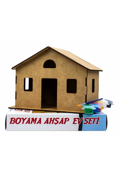TİFOYS Ahşap Klasik Ev Boyama Seti , Ahşap Ev Boyama Seti ürün görseli 1