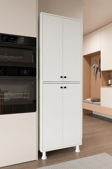GaniHome Vento Çok Amaçlı Raflı Mutfak Dolabı 4 Kapaklı ve Konsolu ürün görseli 1