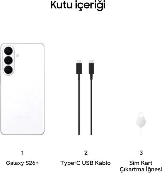 Samsung Galaxy S26 Plus 12/256 GB Beyaz - Resim 2