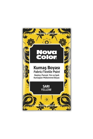 Nova Color Kumaş Boyası Toz 12 gr 1 Adet Toz Kumaş Boyası Kot Pantalon Gömlek Tişört Tekstil Kumaş B ürün görseli 1
