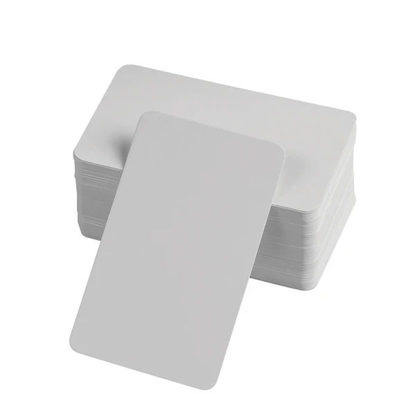 Boş Kelime Kartları 5x8 cm - 50 Adet Oval Kenarlı | Tabu & Not Kartları - Beyaz ürün görseli 1