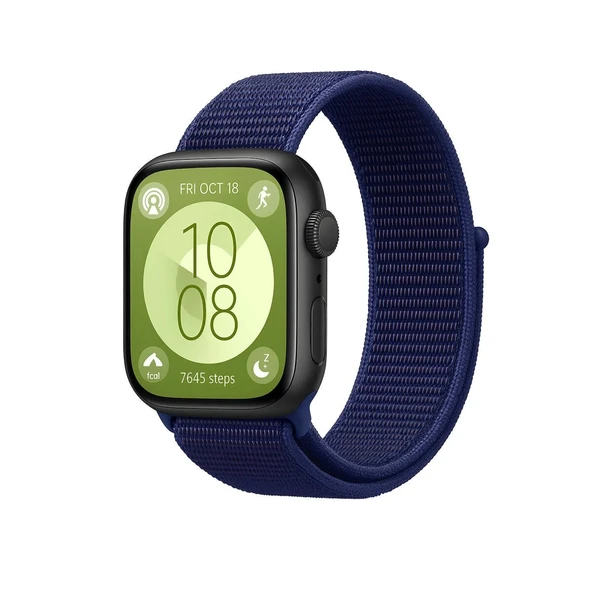 Huawei Fit 4 Hasırlı Cırtcırtlı Kordon (saat Değildir) - Lacivert-mürdüm ürün görseli 1