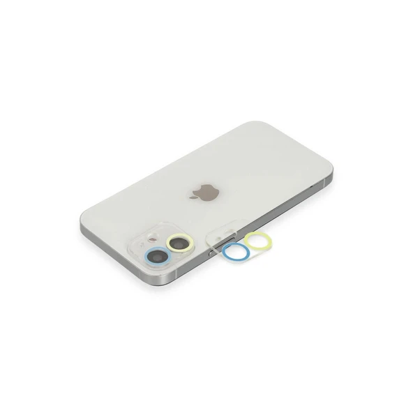 12 Mini Renkli Kamera Lens Koruma Cam - Sarı-mi ürün görseli 1