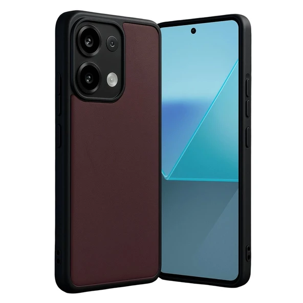 Note 13 4g Kılıf Aras Deri Kapak - Bordo ürün görseli 1