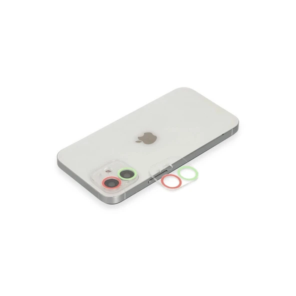 12 Mini Renkli Kamera Lens Koruma Cam - Yeşil-pembe ürün görseli 1