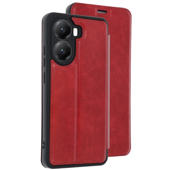 Po X7 Pro Kılıf Flip Cover - Kırmızı ürün görseli 1