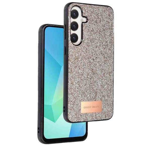 Onegif Galaxy A26 Bright Simli Kapak - Gold ürün görseli 1