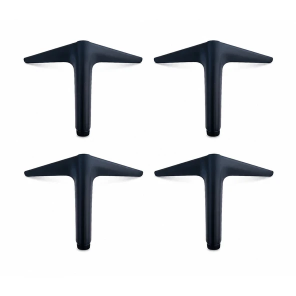 Aydos Metal Ayak 4 Adet 15 Cm Mat Siyah Kanepe Koltuk Dolap Ayağı Dayanıklı Şık Modern Tasarım ürün görseli 1