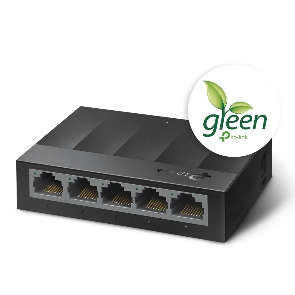 Tp-Link LS1005G 5 port 10-100-1000 Mbps Switch Plastik Kasa ürün görseli 1