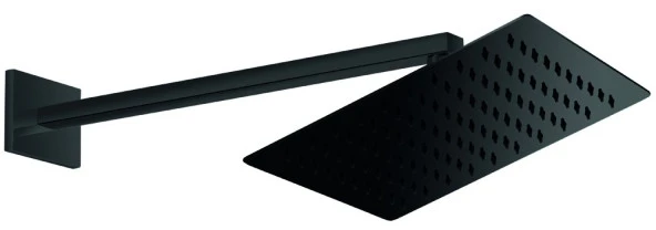 GPD Ankastre Duş Başlığı Kare Slim Metal 25x25 cm Siyah ADS29-S ürün görseli 1