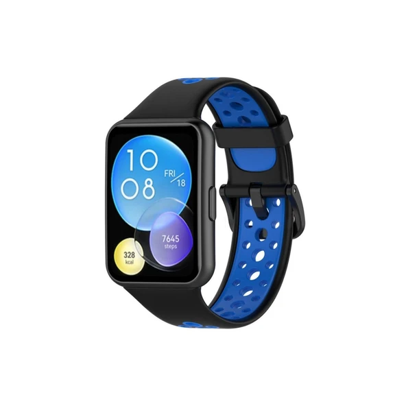 Huawei Watch Fit 2 Spor Delikli Kordon - Siyah-mi ürün görseli 1