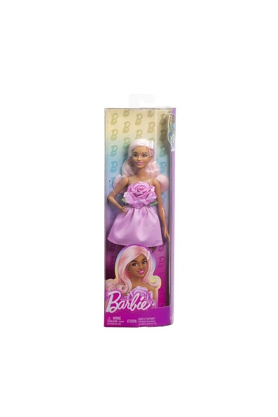 Barbie Doll Moda Tutkunları Pembe Elbiseli Sarışın ürün görseli 1