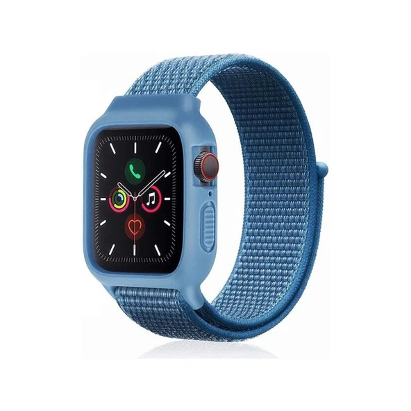 Watch 38mm Hasırlı Cırtcırtlı Kasalı Kordon - Mi ürün görseli 1