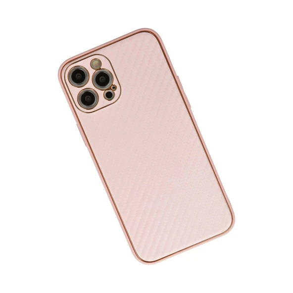 12 Pro Max Kılıf Co Karbon - Pembe - Resim 3
