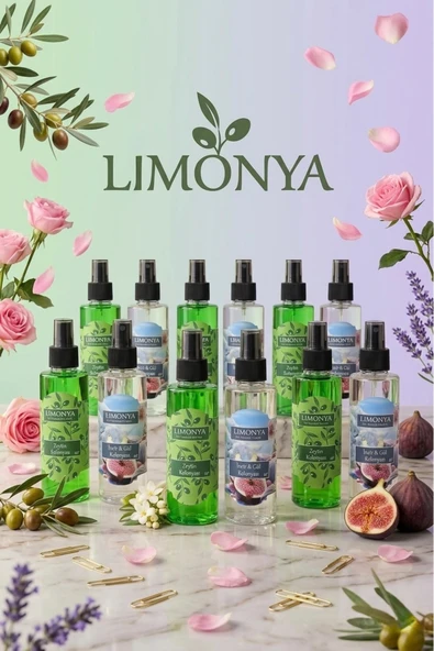 LIMONYA 12'li Avantaj Seti - 6 Adet Zeytin & 6 Adet İncir & Gül Kolonyası (150 ml) ürün görseli 1