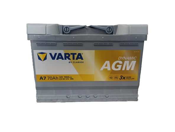 VARTA 70 AH. 760A (EN) START STOP DYNAMIC AGM (ÜRETİM TARİHİ:2026) ürün görseli 1