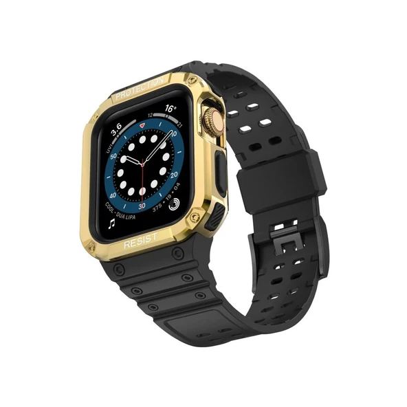 Watch 42mm Kr401 Kordon - Siyah-gold ürün görseli 1