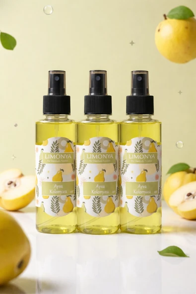 LIMONYA Ayva Kolonyası 60° Sprey 3’lü Set 150 ml | Kalıcı Ferah Koku | Ekonomik Paket ürün görseli 1