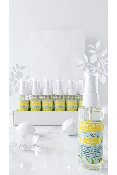 LIMONYA 48 Adet Cep Boy Limon Kolonyası Seti - 50 ml Pratik Sprey - Hijyenik Fırsat Paketi ürün görseli 1