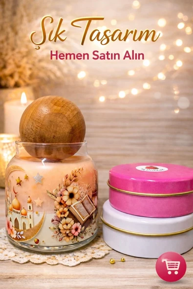 LIMONYA Dekoratif 3’lü Kokulu Mum Seti – Cam Kavanoz Mum + 2 Adet Metal Kutulu Mum | Şık Hediyelik ürün görseli 1
