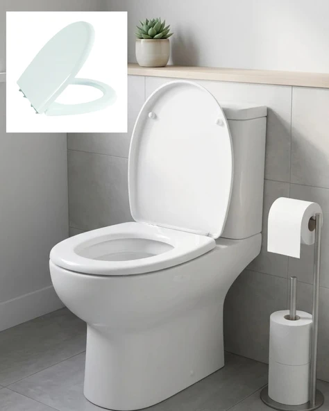 Standart Klozet Kapağı Kolay Montaj Dayanıklı Plastik Universal Uyumlu Tasarım ürün görseli 1