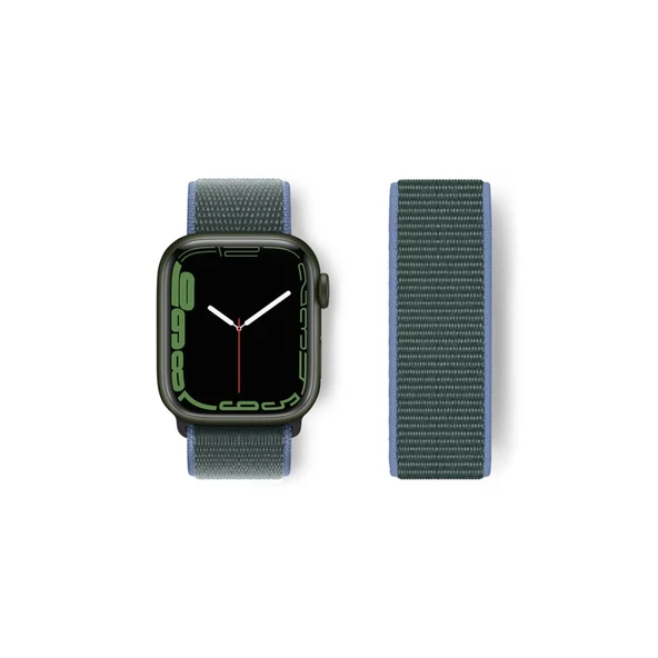 Watch 38mm Hasırlı Cırtcırtlı Kordon - Mi-yeşil ürün görseli 1