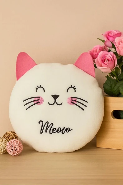 Sevimli Kedi Orta Boy Bebek Çuk Yastık ürün görseli 1