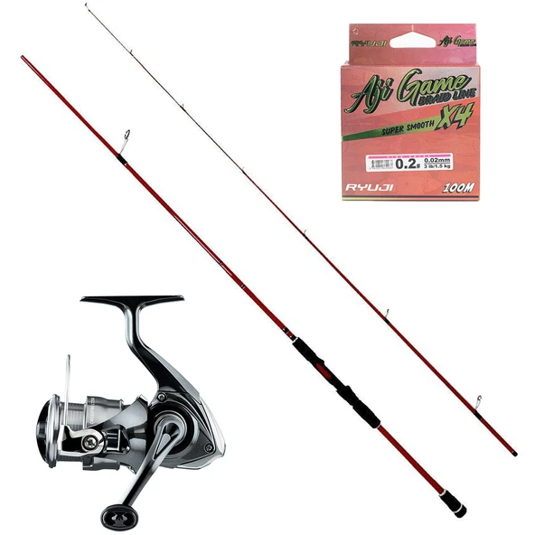 Okuma Red Spin 212cm 1-12gr - Daiwa Crossfire LT 26 1000 LRF Olta Seti ürün görseli 1