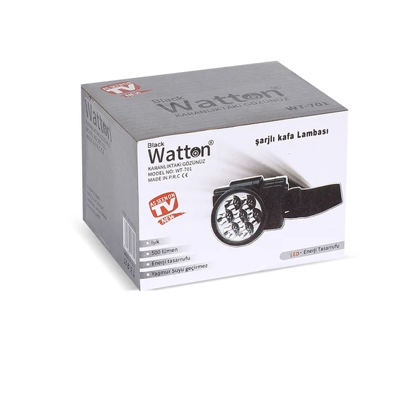 7 Ledli Şarjlı Baret Kafa Lambası Wt-701 - Resim 4