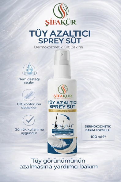 ŞİFAKÜR Sprey Süt Tüz Azaltıcı Papain & Aloe Vera İçeren Cilt Bakım Spreyi 100 ml Nemlendirici Bakım ürün görseli 1