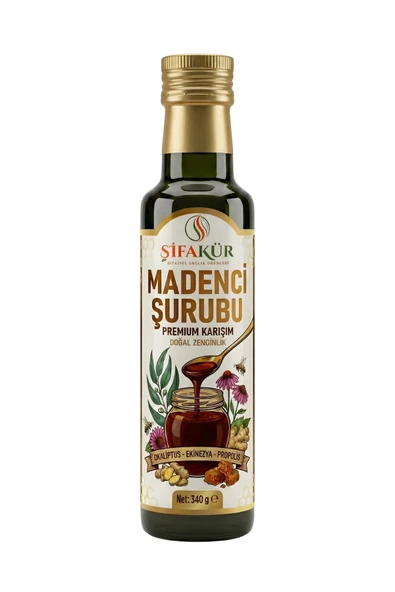 Şifakür Madenci Şurubu Propolis Zerdeçal Zencefil Okaliptus Özlü Kış Karışımı 340 Gr ürün görseli 1