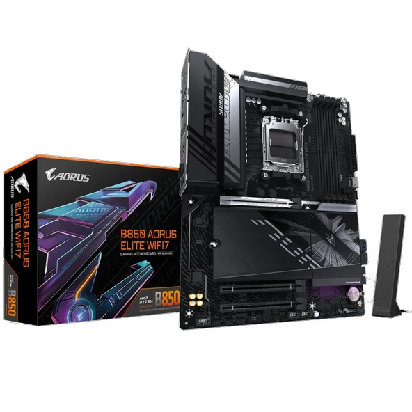 GIGABYTE ANAKART AMD AM5 ATX B850 AORUS ELITE WF7 ürün görseli 1