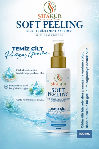 Şifakür Soft Peeling AHA BHA Laktik Salisilik Asit Niasinamid Cilt Arındırıcı Bakım 100ml ürün görseli 1