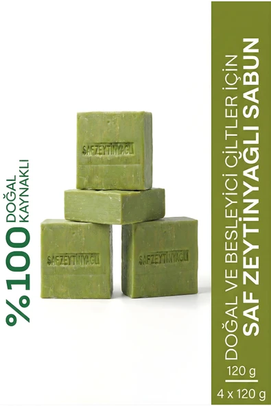 Şifakür Zeytinyağlı Sabun E Vitaminli Gliserinli Doğal Cilt Saç Bakım 4x120g ürün görseli 1