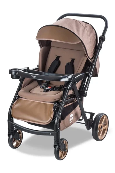 Baby Care Combo Maxi Pro Çift Yönlü Bebek Arabası Kahverengi ürün görseli 1