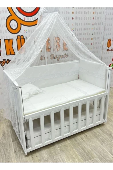 ÖYKÜ BEBEK DİYARI ÇEKMECELİ ANNE YANİ ASANSÖRLÜ BEŞİK ürün görseli 1