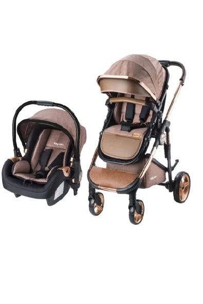 Baby Care Bc 440 Colorado Chrome Travel Sistem Bebek Arabası Kahve ürün görseli 1
