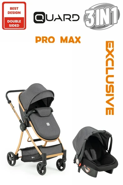 QUARD Promax Travel Sistem Bebek Arabası Antrasit ürün görseli 1