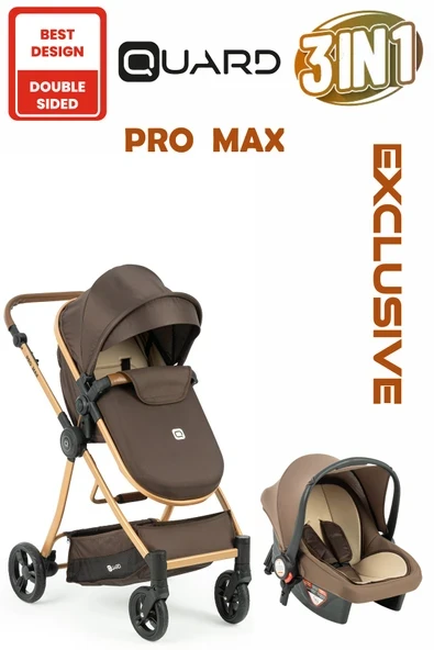 QUARD Promax Travel Sistem Bebek Arabası Kahverengi ürün görseli 1