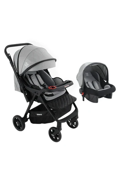 Mamma Delta Plus 6 in 1 Yeni Nesil Mama Tablalı Çift Yönlü Travel Sistem Bebek Arabası ürün görseli 1