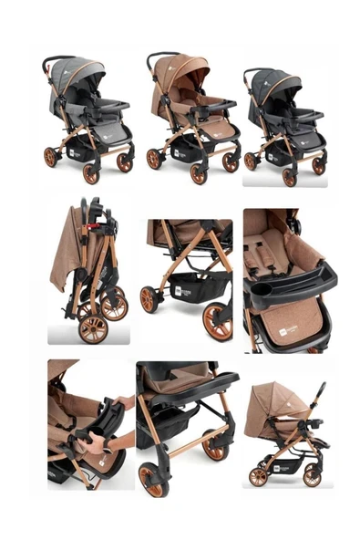 ÖYKÜ BEBEK DUNYASI (19 Parça ) Royal Yeni Doğan Bebek Çeyiz Seti Full Set Park Beşik- Bebek Arabası - Yürüteç- Mama ürün görseli 1