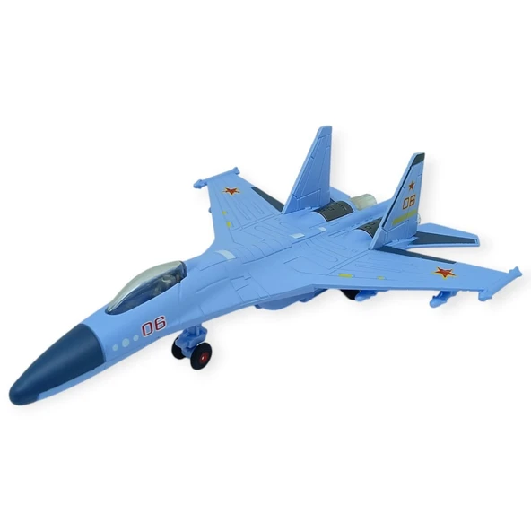 Çek Bırak Metal Uçak Sesli Işıklı 22 cm - 1 ADET ürün görseli 1