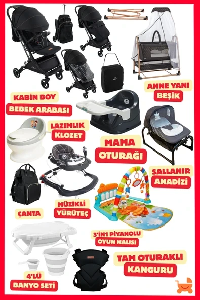 ÖYKÜ BEBEK DUNYASI Moms Bagaj Yeni Doğan Bebek Çeyiz Seti (19 Parça) Küçük Dünyalara Büyük Mutluluk ürün görseli 1
