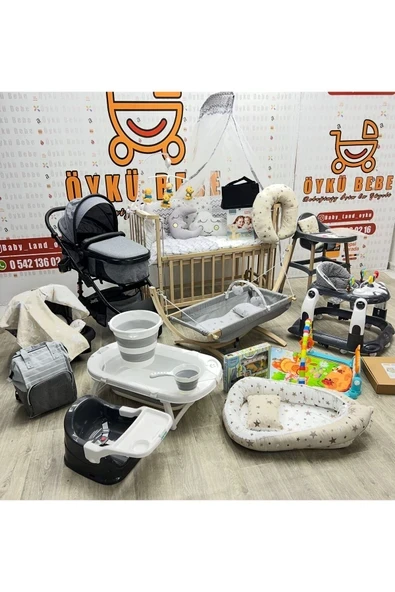ÖYKÜ BEBEK DUNYASI 36 Parça Doğal Ahşap Her Bebeğin İlk Öyküsü Burda Başlar Sevgiyle Hazırlanmış Bebek Çeyiz Setleri ürün görseli 1